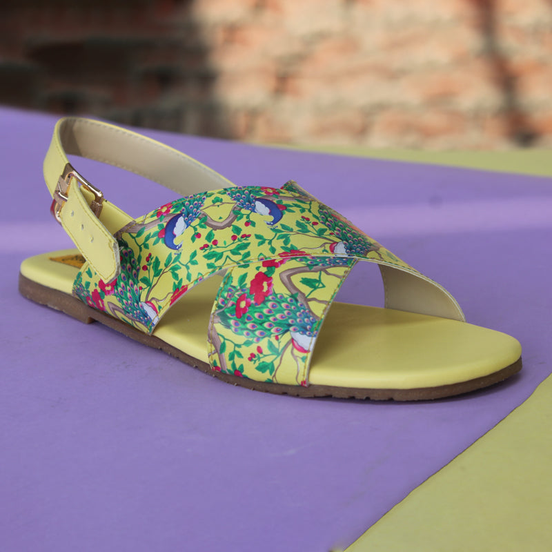 Load image into Gallery viewer, Women Graphic Kohati Flat Sandals
