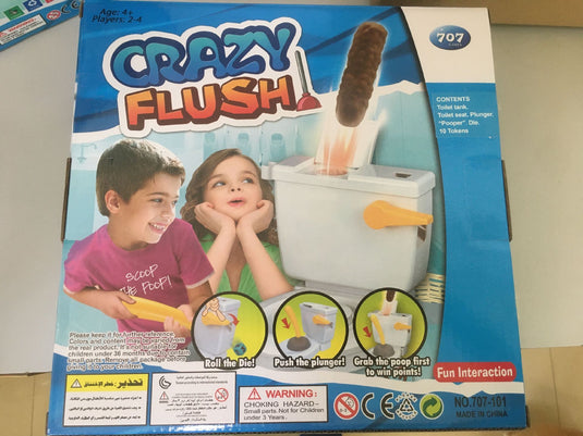 Crazy flushing toilet puzzle board game toy