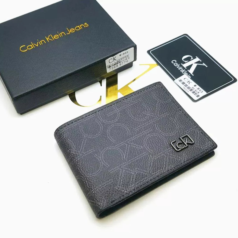 Load image into Gallery viewer, Replica Of Designer CK Leather Bifold Wallet Black
