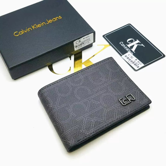 Replica Of Designer CK Leather Bifold Wallet Black