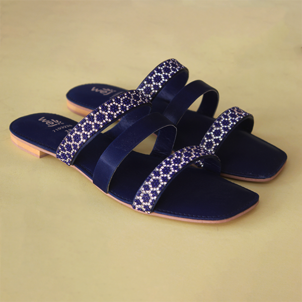 Load image into Gallery viewer, Blue Facny Slippers for women
