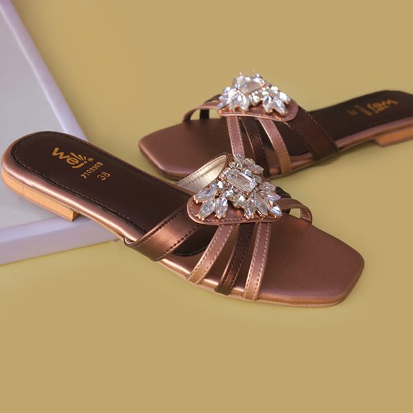 Load image into Gallery viewer, Peach Fancy Slippers for women
