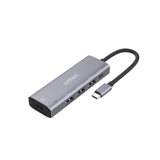 95123 Type-C To 5in1 Hub 3 Usb 3.0+Hdmi+Pd