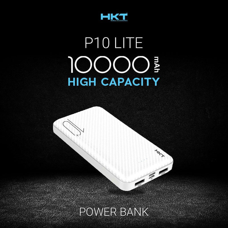 Load image into Gallery viewer, HKT P-10 Lite 10000mAh Dual Port Power Bank
