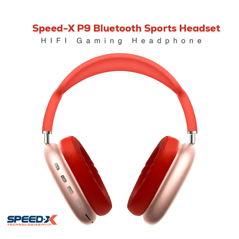 Load image into Gallery viewer, Speed-X Technologies P9 Bluetooth Headset Red
